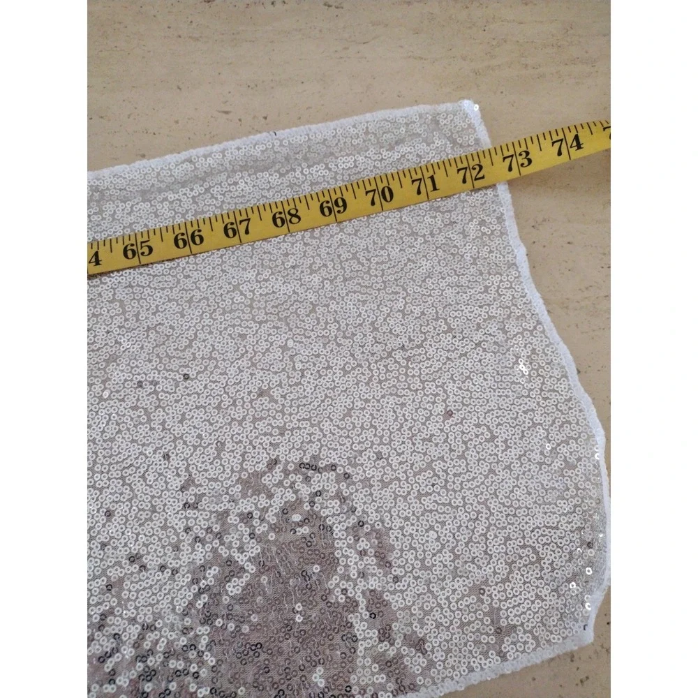11x73 Silver Sequin Sparkly Table Runner Glitter Tablecloth Cover Wedding Party‎